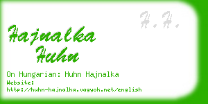 hajnalka huhn business card